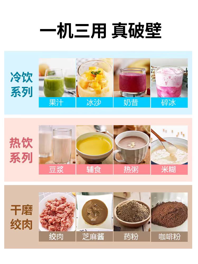国货九阳破壁机1.2L黑色 型号:L12-Energy61