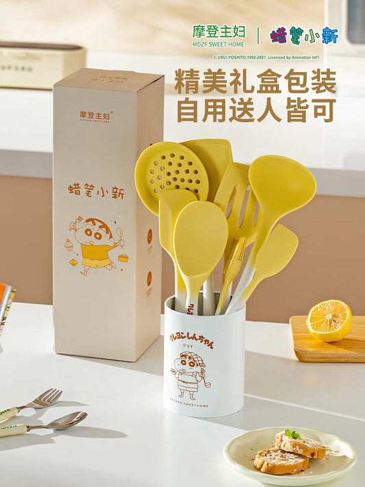 【摩登主妇&蜡笔小新】硅胶锅铲铲勺9件套